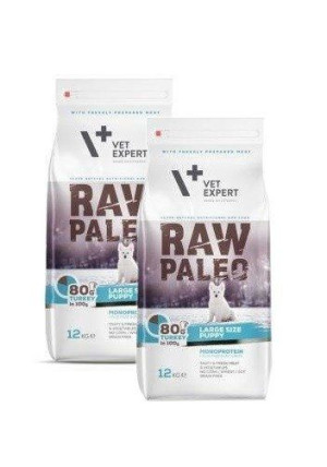 Vet Expert Raw Paleo Large Size Puppy Turkey - sucha karma dla szczeniąt ra