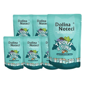 Dolina Noteci SUPER FOOD 10x85 g – mokra karma dla kota Pstrągi tuńczyk 10x