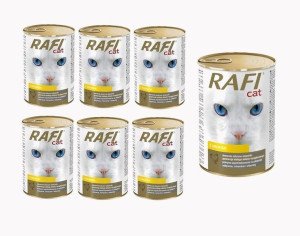 Mokra karma dla kota Rafi Cat z drobiem 24x415g