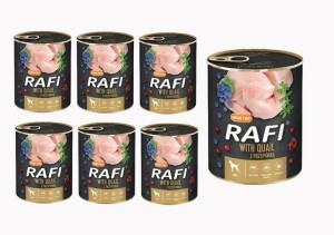 Rafi Mokra karma dla psa Przepiórka, Borówki i Żurawina 12x800g