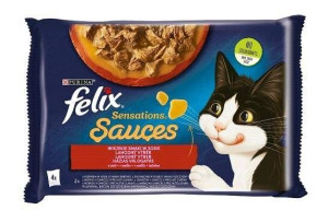Felix Sensations Sauce Karma dla kotów wiejskie smaki w sosie 340 g (4 x 85
