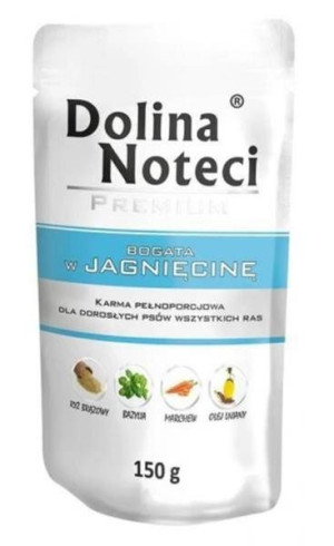 Dolina Noteci bogat.w jagnięcinę doypack 150g - mokra karma dla psów dorosł