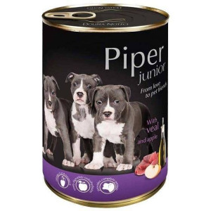 Piper junior z cielęciną i jabłkiem 400 g - mokra karma dla szczeniąt, 400