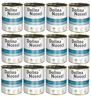 Dolina Noteci Premium Bogata w Pstrąga 12 x 800 g - mokra karma mokra dla p