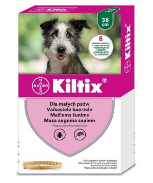 BAYER OBROŻA KILTIX przeciw pchłom i kleszczom dla małych psów dl 38cm