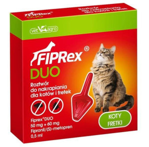 VET-ARGO FIPREX DUO przeciwko pchłom i kleszczom  kot 1 x pipeta x 0,5ml