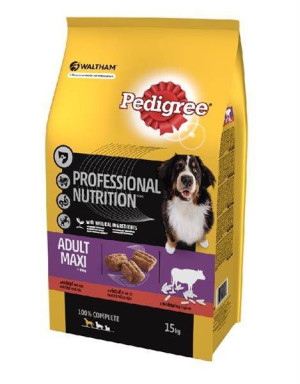 PEDIGREE Professional Nutrition, Adult Maxi, Wołowina 15kg - sucha karma dl