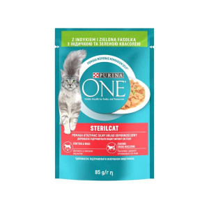 PURINA ONE Sterilcat Karma dla kotów z indykiem i zieloną fasolką 85 g