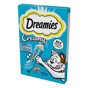 Dreamies Creamy Snack Salmon, 4x10g - kremowy przysmak dla kota, łosoś, 4 x