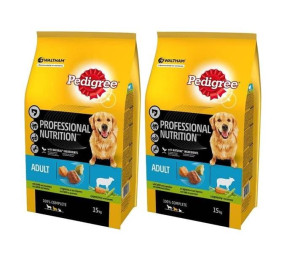 PEDIGREE Adult Professional Nutrition z jagnięciną 2 x 15kg - sucha karma d