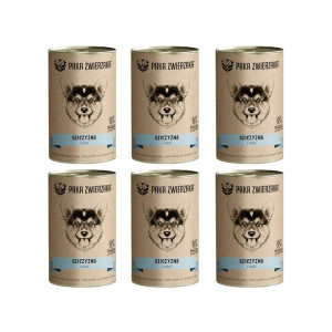 Paka Zwierzaka Dziczyzna i łosoś - mokra karma dla psa 6 x 400g ZESTAW