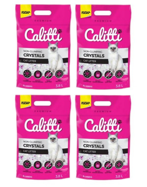 Calitti CRYSTALS 4 x 3.8L - żwirek silikonowy ZESTAW