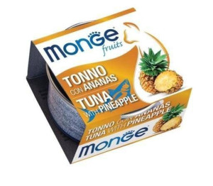 MONGE Fruit Cat Karma dla kota Tuńczyk z ananasem, 80 g - mokra karma dla k
