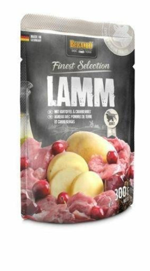BELCANDO Finest Selection Jagnięcina ziemniaki i żurawina, 300g - mokra kar