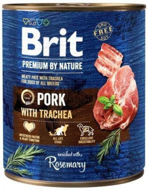 BRIT Premium by Nature 6 x 800 g wieprzowina i przełyk - mokra karma dla ps