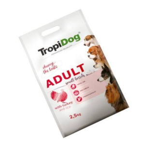 TROPIDOG Premium Adult S Turkey&Rice 2,5kg sucha karma dla psów małych ras