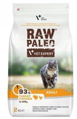 VETEXPERT Raw Paleo Adult Cat Turkey&Chicken dla dorosłych kotów indyk, kur