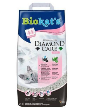 BIOKAT'S Diamond Care Fresh 8 l - Żwirek bentonitowy o zapachu pudru dla ko
