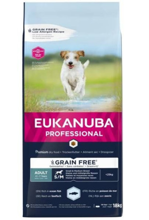 EUKANUBA Grain Free Adult Small & Medium Ocean Fish 18 kg - Sucha karma dla