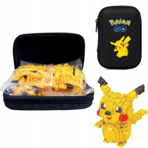 Klocki Pokemon + Piórnik Pikachu Układanie Modelu