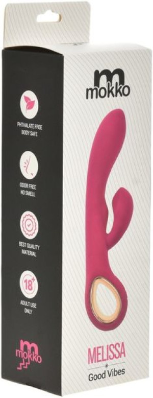 Rabbit Vibrator Melissa Pink 19 cm Mokko Toys 31-0042