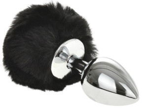 Anal Plug Bunny Large Silver/Black Passion Labs 32-0010