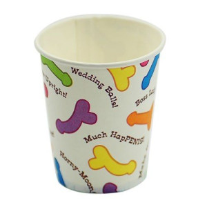 Set of 6 Cardboard Cups with Funny Messages 33-0009