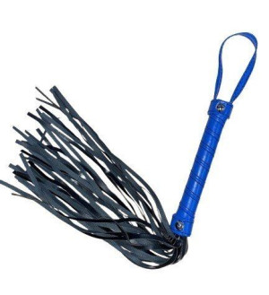 Fetish Game Whip Black/Blue 41 cm 33-0074