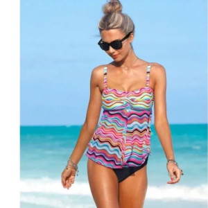 Top Od Tankini Z Siateczką Wzór 50 961298