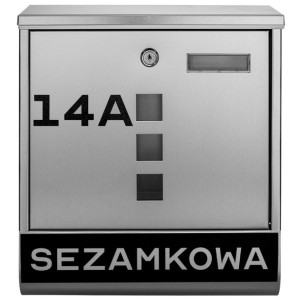 Skrzynka Pocztowa Nierdzewna Na Listy Tuba + Wzór