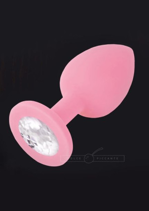 Silikonowy korek zatyczka analna z diamentem plug