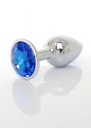 Metalowy stalowy sex korek analny z diamentem 7cm
