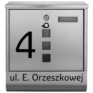 Skrzynka Na Pocztę Listy Stal Nierdzewna + Wzór