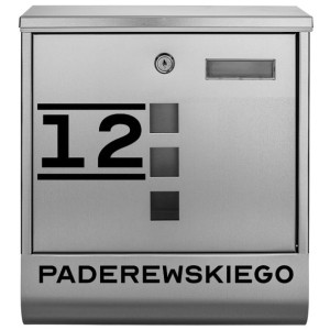 Skrzynka Pocztowa Na Listy Stal Nierdzewna + Wzór