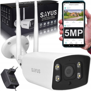 Metalowa Kamera Zewnętrzna Ip Wifi Zoom 2.7k 5mp