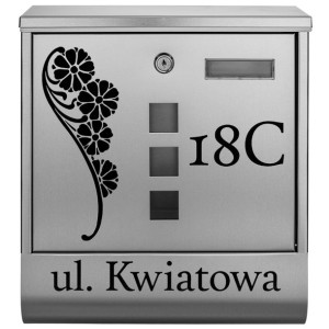 Nierdzewna Skrzynka Pocztowa Na Listy Pocztę +wzór
