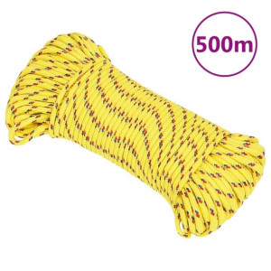 Linka żeglarska, żółta, 4 mm, 500 m, polipropylen
