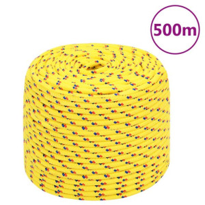 Linka żeglarska, żółta, 8 mm, 500 m, polipropylen