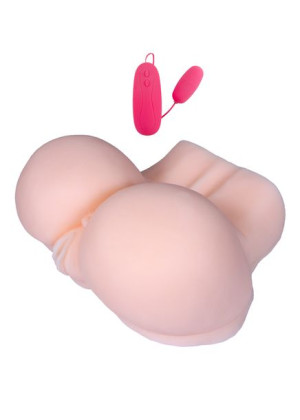 Masturbator realistyczny 2 otwory wibracje 5kg xxl