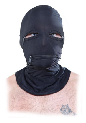 Maska-ff Black Zipper Face Wood