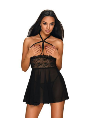 Bielizna-Nettsy babydoll i stringi czarna L/XL