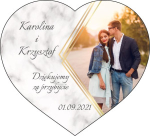 Podziękowanie Dla Gości Ślub Wesele Foto Magnes Serce