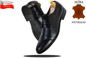 Półbuty Męskie Wizytowe Eleganckie Skóra Od 38 D0 45 + Gratis