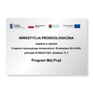 Tabliczka A4 Mój Prąd 4.0 4+ FOTOWOLTAIKA 11.1