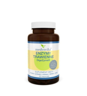 Enzymy Trawienne DigeZyme 140mg 60 kaps Medverita