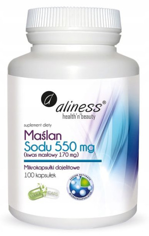Aliness Maślan Sodu /Kwas Masłowy 100 kapsułek