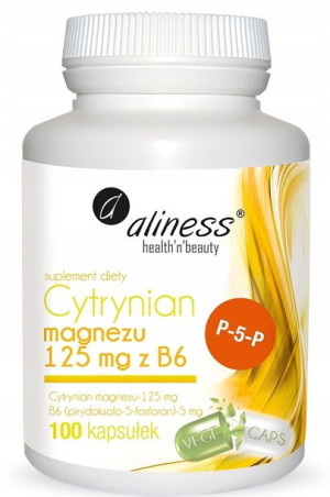 Cytrynian magnezu z B6 kapsułki 100 szt.