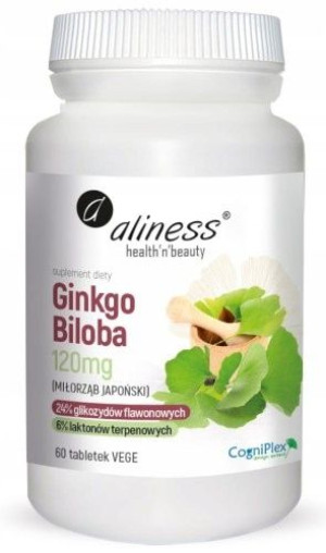 Aliness GINKGO BILOBA Miłorząb japoński 120 PAMIĘĆ