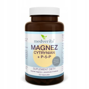 Cytrynian Magnezu + P-5-P 50 kaps Pamięć skurcz