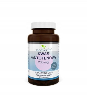 Kwas Pantotenowy 200mg - 90 kapsułek Medverita